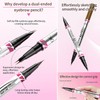 Dual-Ended Eyebrow Pencil - Waterproof, Ultra Fine With Two Micro-Fork