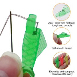 YPYMOD Pack of 15 Needle Threader, Plastic Sewing Needles Threader, Automatic Threader Needle Threading Tool for Hand Sewing, Easy Threading for Needle Eye Hand Fish-Shaped Sewing Tool