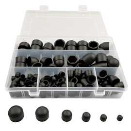 EFGTEK 143 Pcs Plastic Bolt Caps,Hex Head Dome Bolt Covers,Screw Caps Covers,Hexagonal Screw Bolts Cover Protection Caps for Matching, M4 M5 M6 M8 M10 M12
