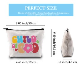 Religious Themed Gift Goddaughter Gift Believer Gift Baptism Day Gift Spiritual Christian Gift For Godchild Child Of God Makeup Bag (Child Of God Bag)