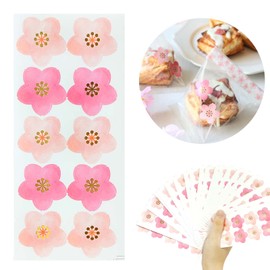 Scrapbooking Stickers [20 Pieces] Flower Stickers Cherry Blossom Flake Stickers Packaging Stickers for DIY Diary Decoration, Scrapbooking, Journal, Calendar, Household Items, Crafts