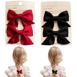 Pack of 4 Bow Hair Clips, Hair Bows Women's Hair Clips with Bow, Hair Clip Hair Bows Girls Bow for Hair Bows for Girls Women
