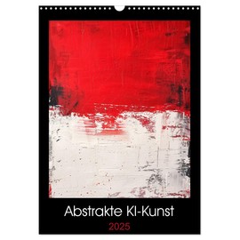Abstrakte KI-Kunst (Wandkalender 2025 DIN A3 hoch), CALVENDO Monatskalender
