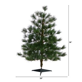 Nearly Natural 3ft. Yukon Mixed Pine Artificial Christmas Tree with 213 Bendable Branches
