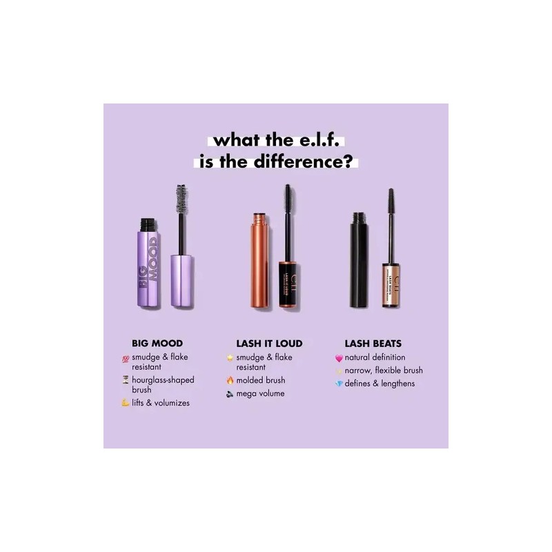 Elf Lash It Loud Travel Size Mascara De Pestañas Rimel