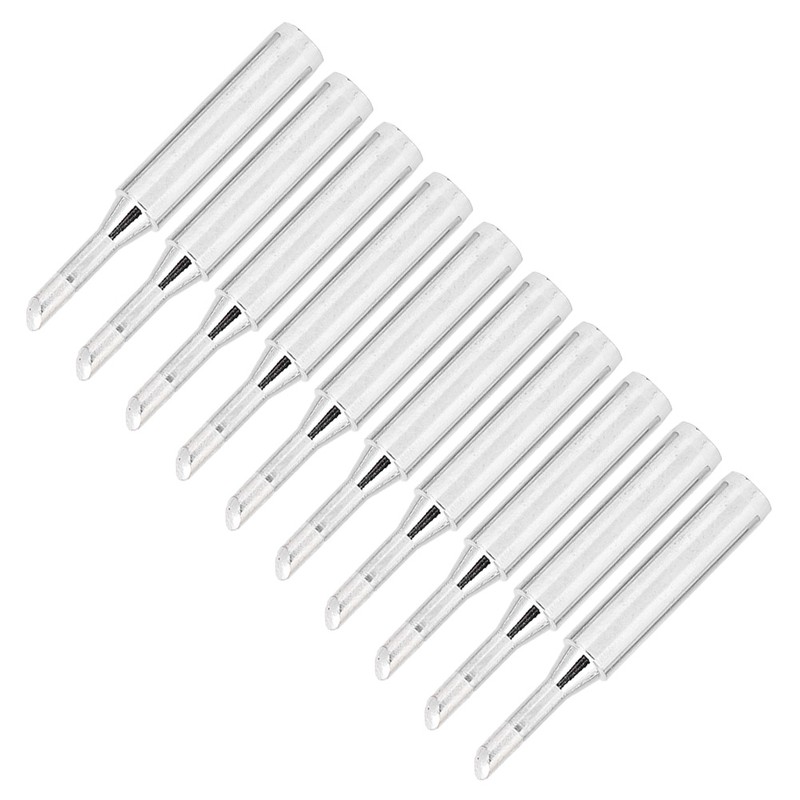 10Pcs Solder Iron Tip Brass Internal Heating Lead Free Soldering