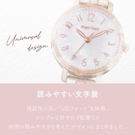 Angel Heart OA25PG-AM Women's Flowery Time Wristwatch, Kana Hashimoto, Solar, Pink Gold, white pearl, Bracelet Type