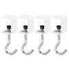 HARFINGTON 4pcs Desk Hook Clamp 0.2"-1.4" Clamping Range Bag Hook