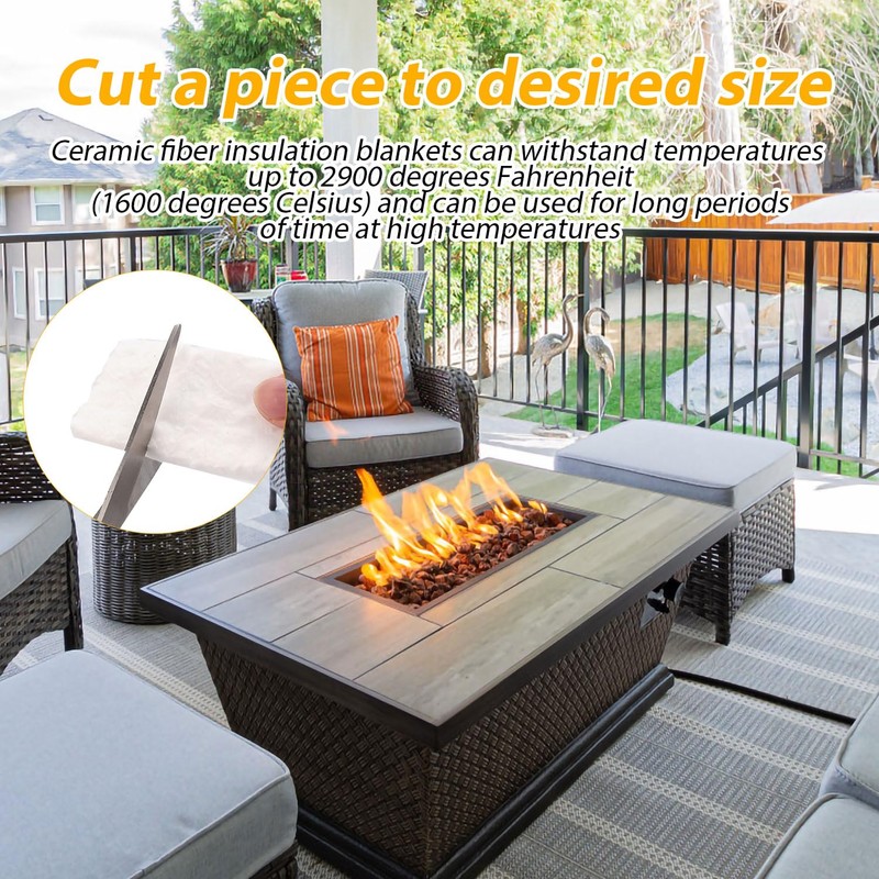 Pack of 24 Ceramic Wool for Table Fireplace, for Indoor