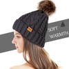 REDESS Women Winter Pompom Beanie Hat with Warm Fleece Lined,