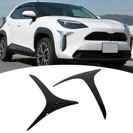 Fydun Fog Light Bezel Dustproof Light Black Frame Trim for Fog Light Replacement for Yaris Cross 2021