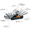 SKS GERMANY TOM mini tool bicicletta multifunzionale (mini ruota portautensili,