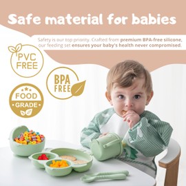 Gianni BPA-Free Silicone Baby Feeding Set 10 PCS – Suction Plates, Bowls & Utensils for Toddlers