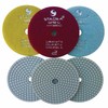 Stadea PPH101S 4" Diamond Polishing Pads Three 3-Step Set Wet