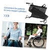 Healeved Oxygen Cylinder Holder Bag for Wheelchair Adjustable Straps Mesh
