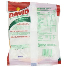 David Seeds Pumpkin Seeds, 5-Ounce Bags (Pack of 12)