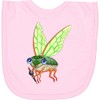 inktastic Cute Cicada with Microphone Newborn Bib Pink 3f158