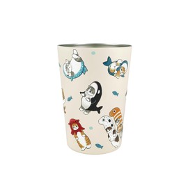 mofusand 53-2036 2-Way Vacuum Double Layer Tumbler, M, Office, Work, Desk, Cup, Hot and Cold Insulation, Holder, Cup, Cute, Cat