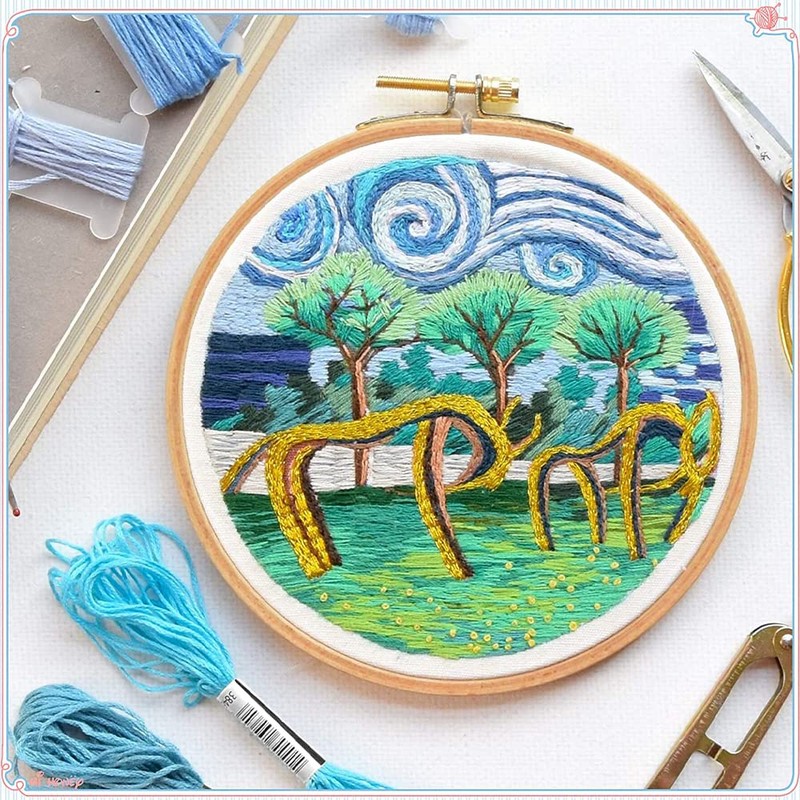 Newaner Embroidery Thread Set - 50 Colours for Embroidery Yourself