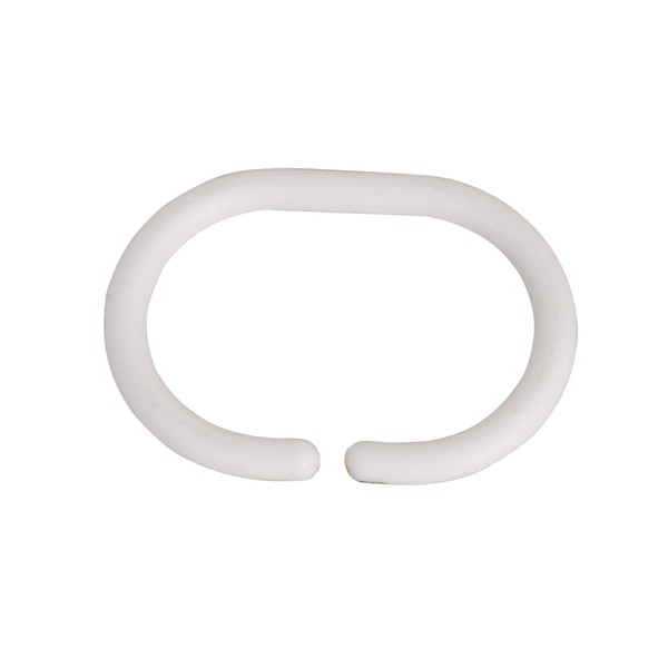 MSV 140286 Ringe für Duschvorhang, Kunststoff und Polypropylen, 6 x