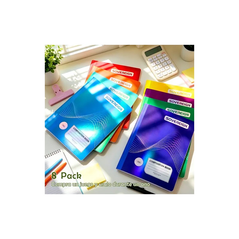 Libreta College Profesional Cuadernos Cosido 100 Hojas -8pz