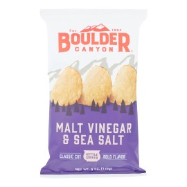 UD_Boulder Canyon - Kettle Chips - Malt Vinegar And Sea Salt - Case Of 12 - 5 Oz.