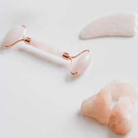 Natural Rose Quartz Gua Sha & Face Roller for Face and Body Massage Accessory] Heart Gua Sha 3ea
