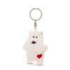 NICI Key Ring Dog White with Heart 5 cm
