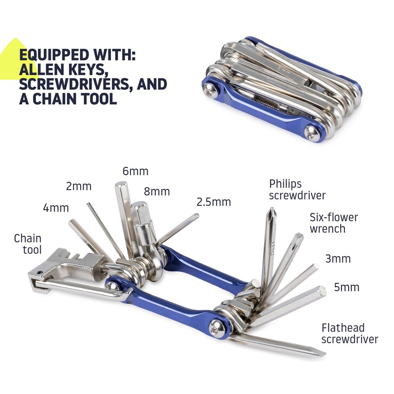 Hillington Ultimate Bike Repair Multi-Tool Kit - Compact, Durable, and