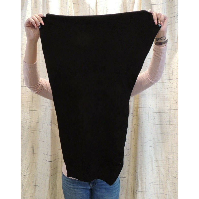 Real Tanned Black Deer Suede Leather Hide - Native Crafts