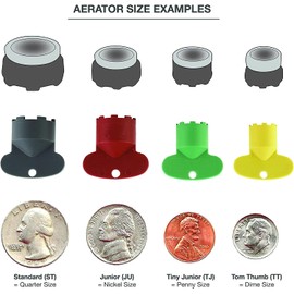 Cache Faucet Key Pack Aerator Neoperl Hidden Standard Junior Tiny Tom Thumb Size Mounting Service Keys Clip (4 Pack)