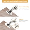 Furniware 10 Pack Frameless Full Overlay Soft Close Cabinet Hinges,
