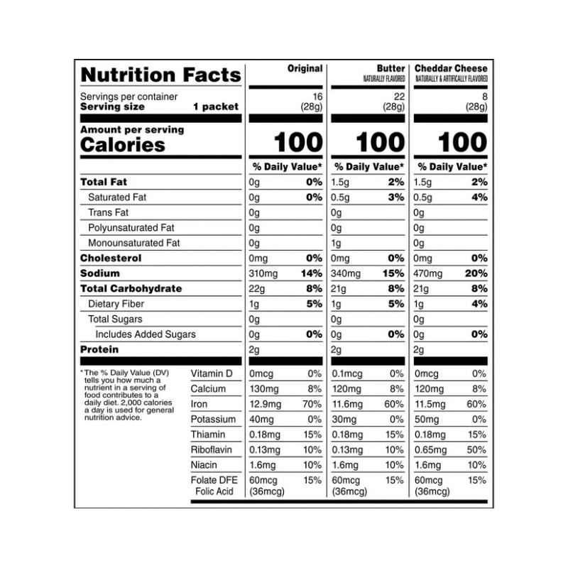 Quaker Instant Grits, Variety Pack 45.4 oz., 46 pk.