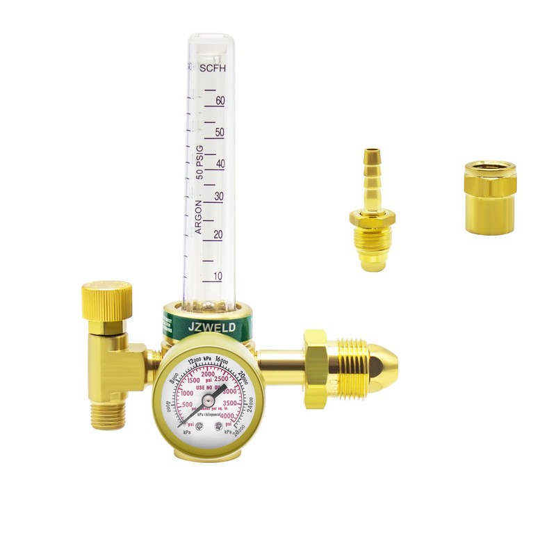 JZWELD Argon/CO2 Regulator Argon Flow Meter Gas Regulator Gauge for
