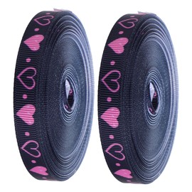 iplusmile 2 Rolls Holiday Heart Ribbons Yards Each Decorative Garland Ribbon for Valentine's Day Weddings and Party Crafts Creative and Versatile for All Occasions