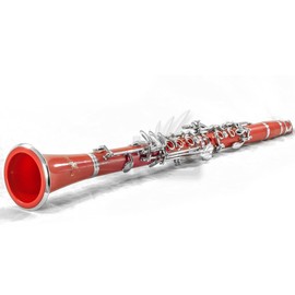 SKY Red ABS Student Bb Clarinet with Case, Mouthpiece, 11 Reeds, Care kit and more