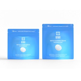 Kiwi Wellness Bottle Cleaning Tablets (Pack of 12), No Scrubbing Needed, Just Drop in and Forget, Removes Limescale and Kettle Rust (12)
