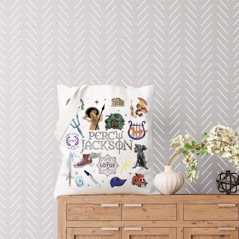 FOTAP Camp Half Blood Cabins Canvas Shopping Bag Gift Book