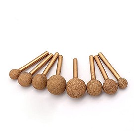 1Pc Round Ball Shape Diamond Grinding Head Drill Bits Rotary Tools, 100 Grit Polishing Bur, 12-25MM