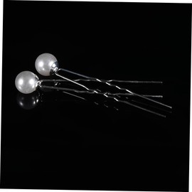LALAFINA 60pcs Bridal Pearl Hairpins U-shaped Clips for Weddings Elegant Hair Accessories Pearl Hairpins for Brides Ladies and Girls