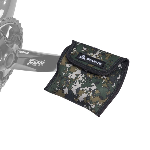 Granite グラナイトピタ Pita 自転車ペダルカバー バイクペダル保護ケース- 自転車輸送保護 - 保管や輸送時の損傷やキズから守る (小、グリーンカモ)