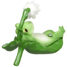 Daikai 73737 Copo Frog Lying on Leaves 4.2 x 3.1 x 3.3 inches (10.8 x 7.8 x 8.5 cm), Green