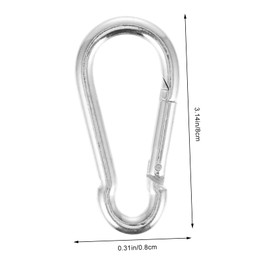 Sosoport 2pcs Indoor Carabiner Buckle Gym Pull Rod Buckle Safety for Home Functional Training