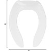 Centoco Elongated Toilet Seat, Fast-N-Lock Mounting, Lock In Place, Commercial,