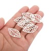 PATIKIL 35mm Leaf Pendants, 100 Pack Metal Tree Leaf Beads