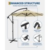 GarveeLife 10 ft Cantilever Umbrella with Cross Base, Outdoor Offset