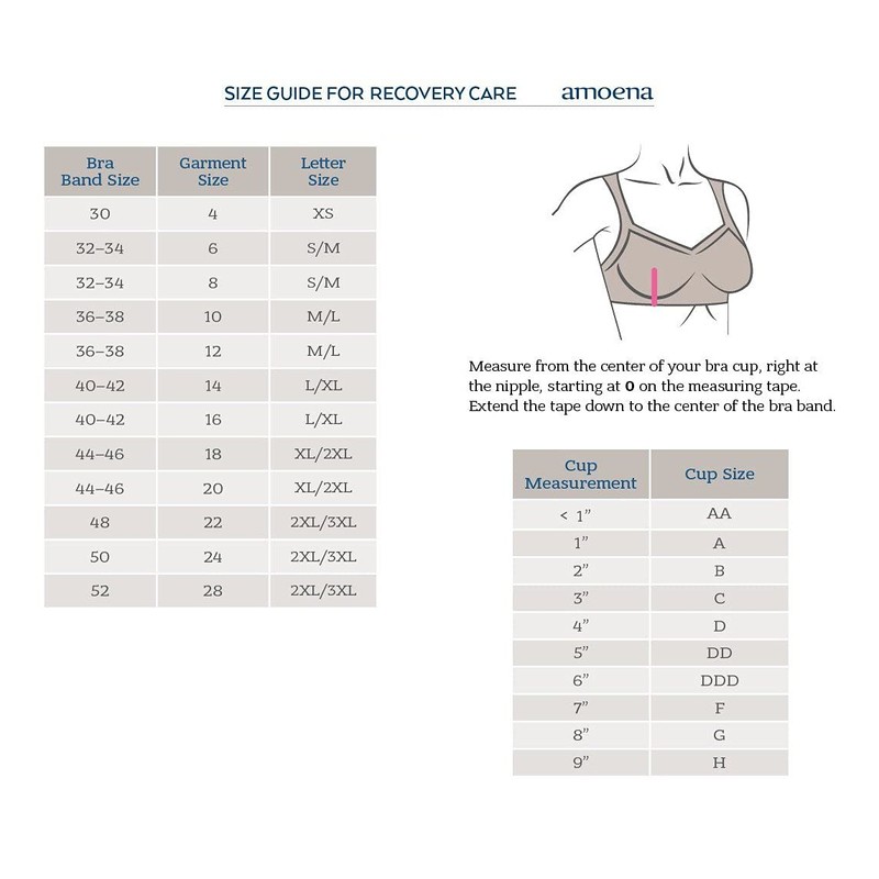 AMOENA Theraport Post Surgery Bra - White - L