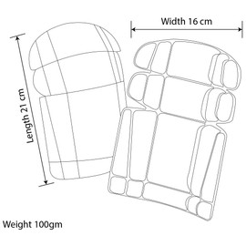 WrightFits Knee Pad Inserts for Work Pants - Foam Protectors Work Safety Knee Pad Perfect for Construction Flooring and Gardening with Adjustable Non-Slip Straps (Pair) (Insert Knee Pad)