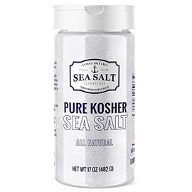 Kosher Sea Salt, Fine Grain Sea Salt, Non-Iodized (1 lb Shaker) - Sea Salt Superstore