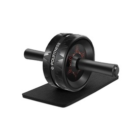 POLIFITNESS Ab Roller Wheel, Abs Workout Equipment for Abdominal & Core Strength Training. Fitness Equipment for Core Workout with Knee Pad Accessories